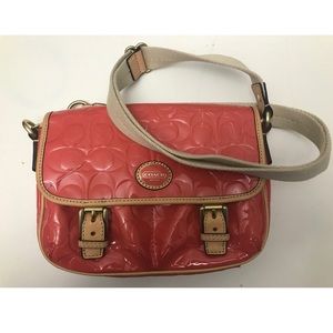 Coral coach crossbody purse